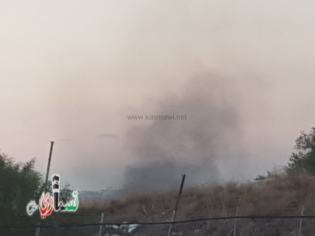  كفرقاسم : اندلاع حريق في سهل البلدة  بالقرب من باطون فريج وطواقم الاطفائية تسيطر على الحريق